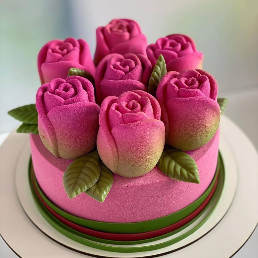 Baking Kitchen Design - Valentine's Day 15-Cell Rose Bud Design