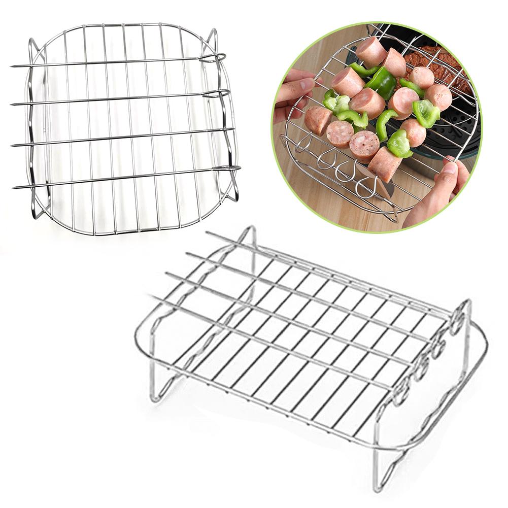 Kitchen Baking Pan Organizer - Stainless Steel Air Fryer Basket Tray