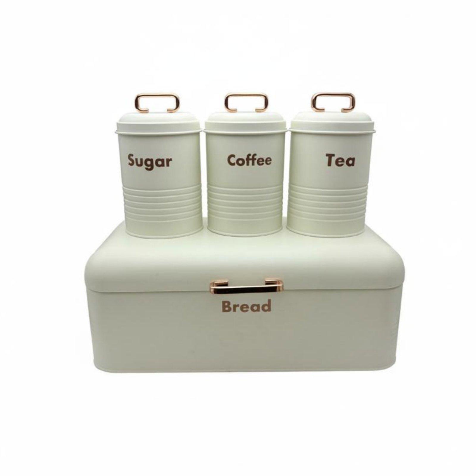 Kitchen Baking Canisters - Metal Bread Box for Kitchen with