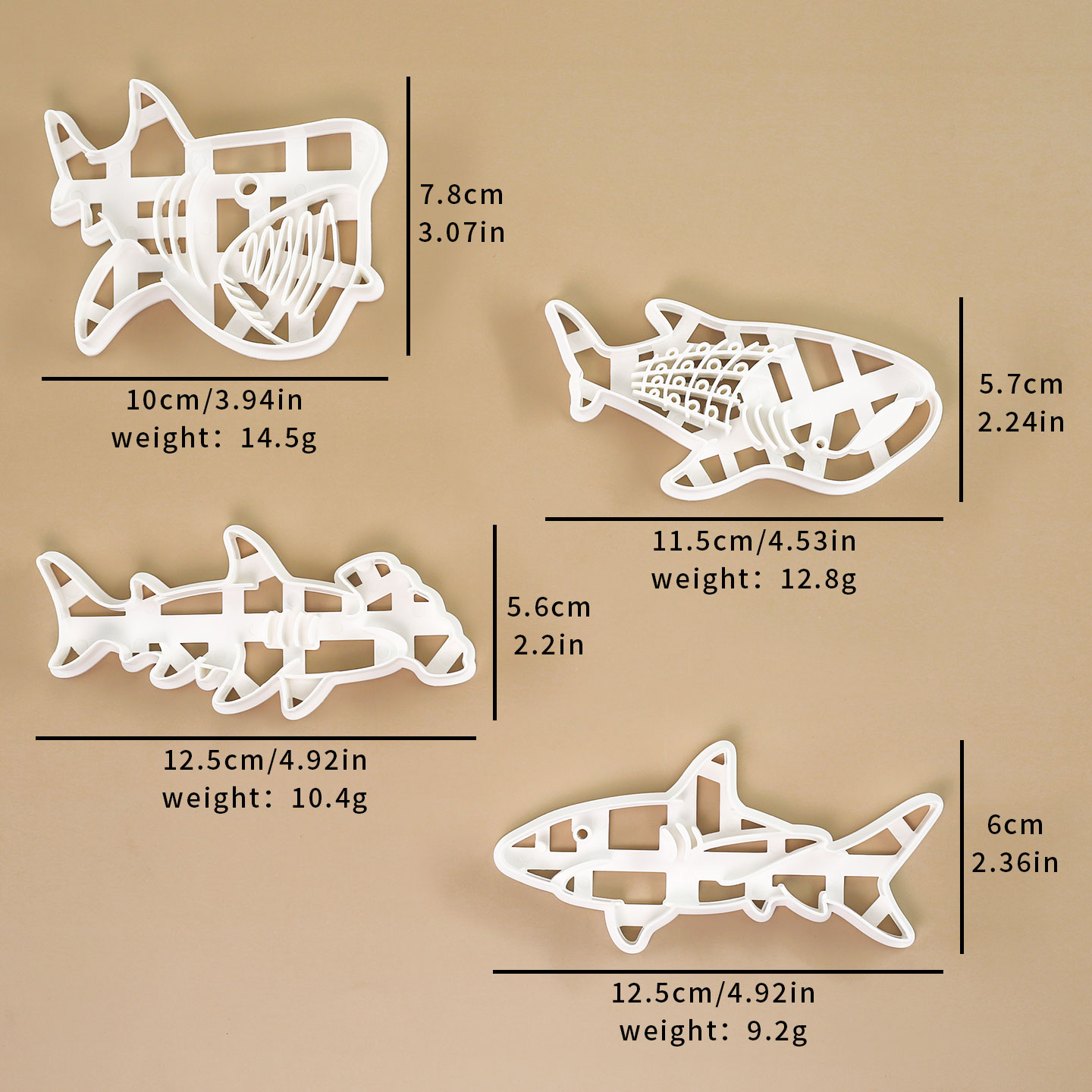 1 Pc/4 Pcs Shark Cookie Cutter - đánh giá và giá Kitchen Baking Cookies