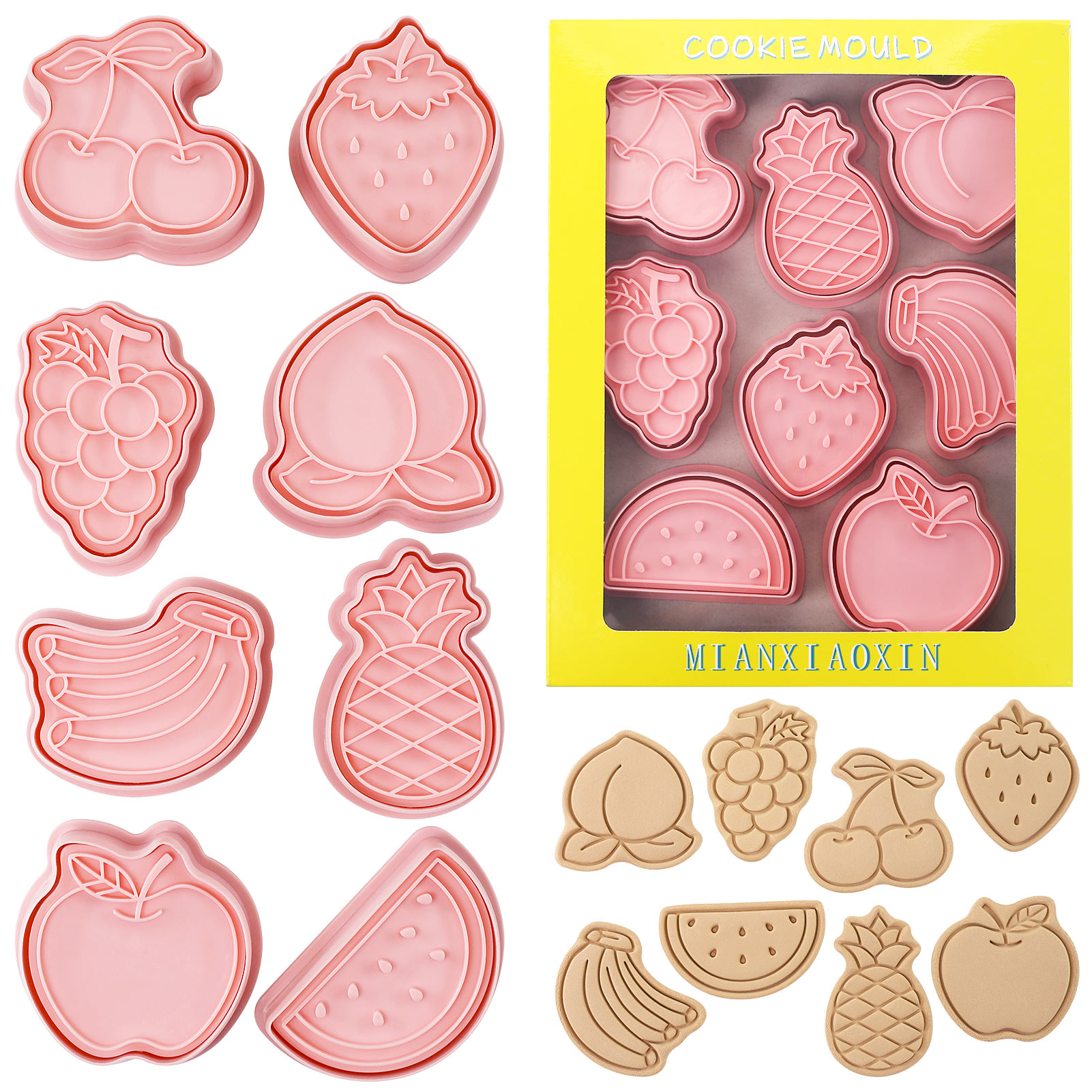 8 Piece Cute Fruits Cookie Cut - đánh giá và giá Kitchen Baking Cookies