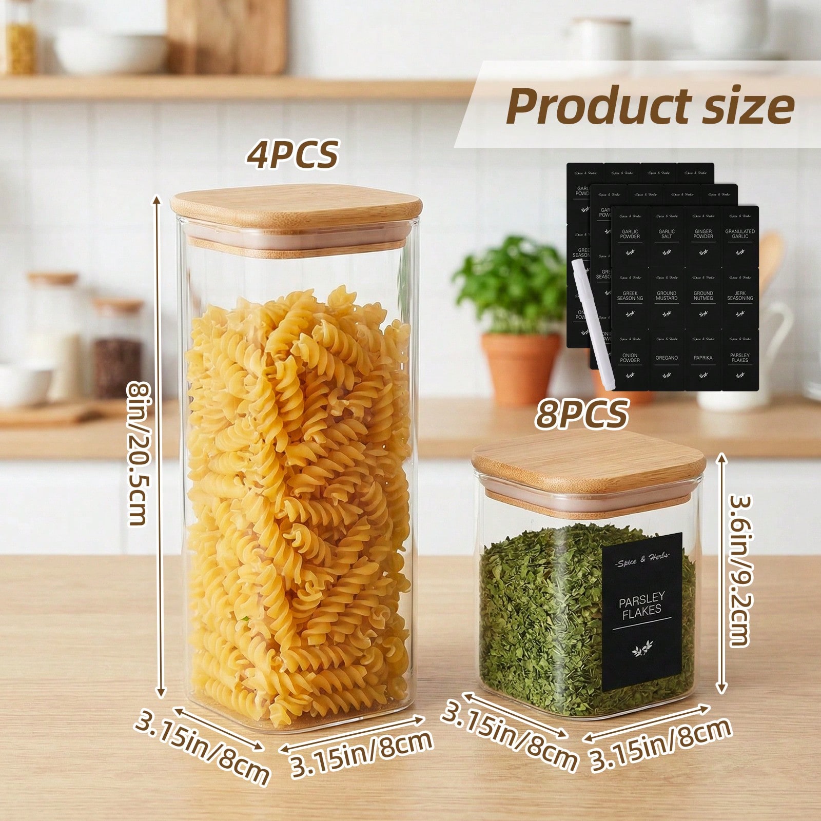 12pcs Glass Food Storage Conta - đánh giá và giá Kitchen Baking Canisters