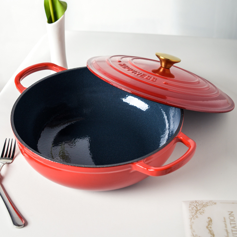 30cm Enamel Cast Iron Round Du - đánh giá và giá Bread Baking Kitchen Utensils