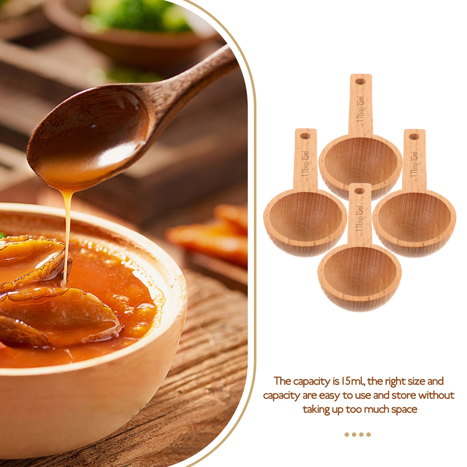 4Pcs Wood Coffee Measuring Sco - đánh giá và giá Kitchen Baking Canisters
