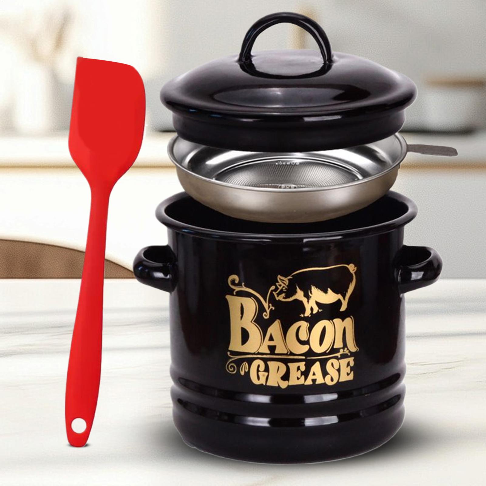 Bacon Grease Container 1200ml  - đánh giá và giá Kitchen Baking Canisters