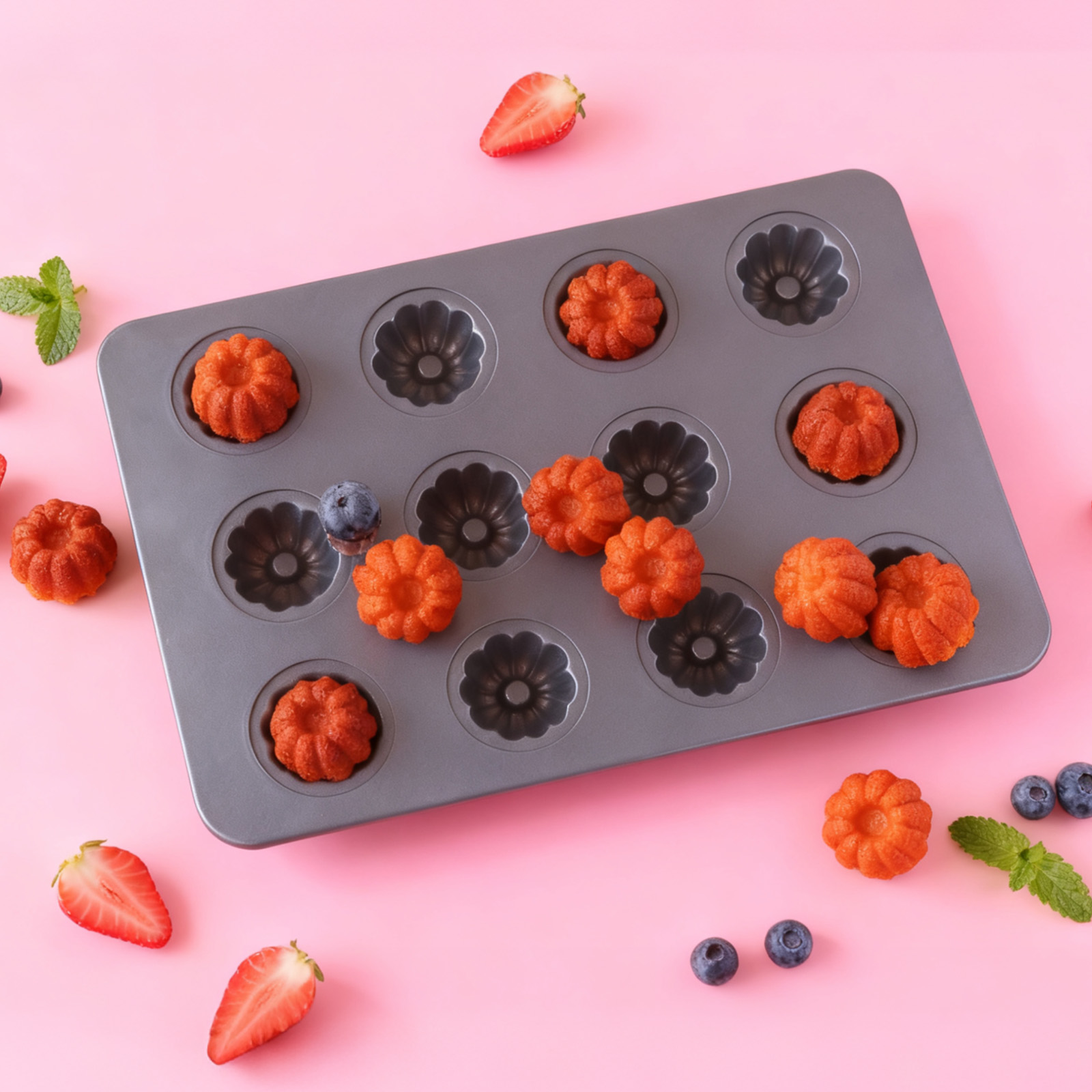 12-Cavity Mini Kouglof Baking  - đánh giá và giá Bread Baking Kitchen Utensils