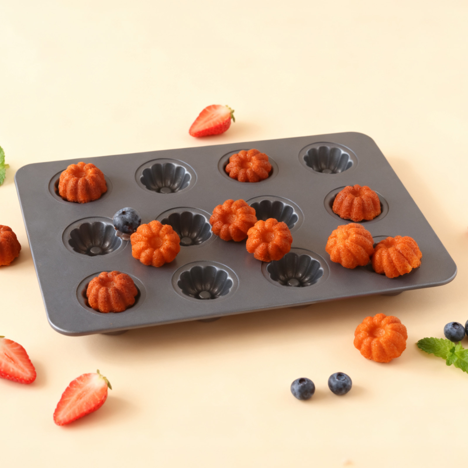 12-Cavity Mini Kouglof Baking  - đánh giá và giá Bread Baking Kitchen Utensils