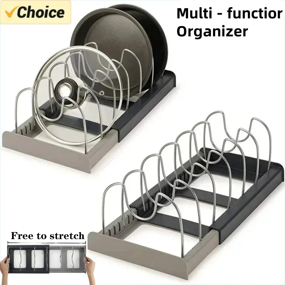 2026 7-Grid Retractable Pot Ra - đánh giá và giá Kitchen Baking Pan Organizer