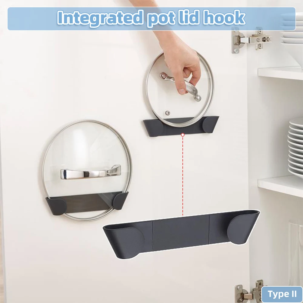 3 Pairs Self-Adhesive Pot Lid  - đánh giá và giá Kitchen Baking Pan Organizer