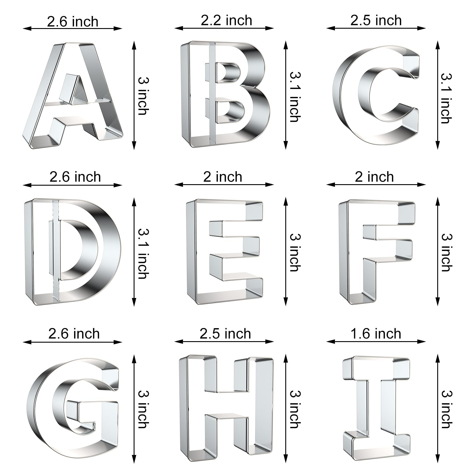 Letter Cookie Cutters Shapes - - đánh giá và giá Kitchen Baking Cookies